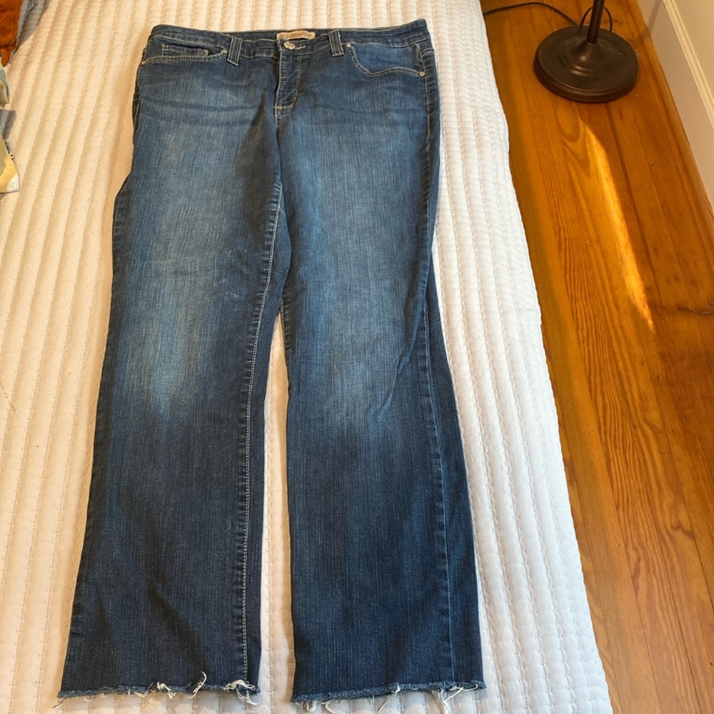 Nine West Vintage America Collection jeans with frayed edge